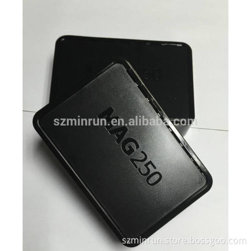 black Mag250 IPTV Set Top Box Linux IPTV Box, Media Player Support Wifi Usb Connector Include IPTV Account